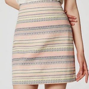 LOFT Tribal Patterned Pencil Skirt